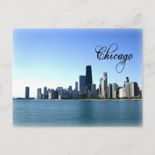 Chicago Skyline Photo Across van Lake Michigan Briefkaart