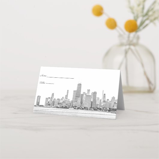 Chicago Skyline Plaatskarten Plaatskaartje (Voorkant)