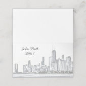 Chicago Skyline Place Cards Plaatskaartje (Buitenkant ongevouwen)