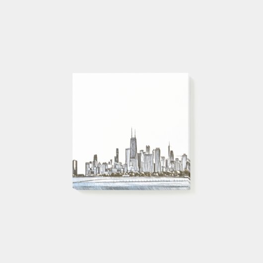 Chicago Skyline Post-it Notes (Voorkant)
