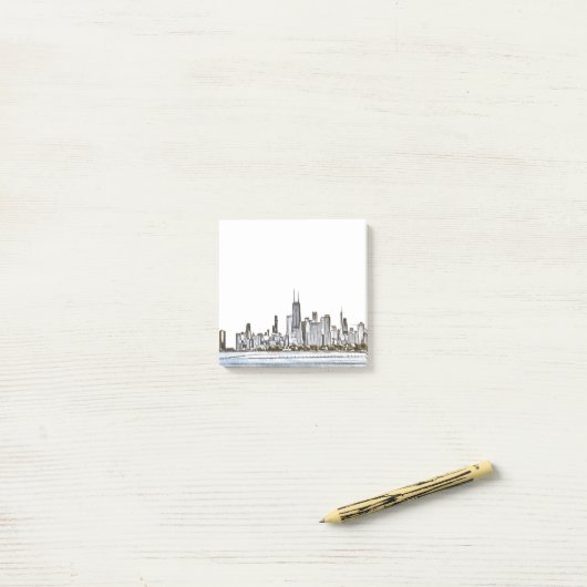 Chicago Skyline Post-it Notes (Op bureau)