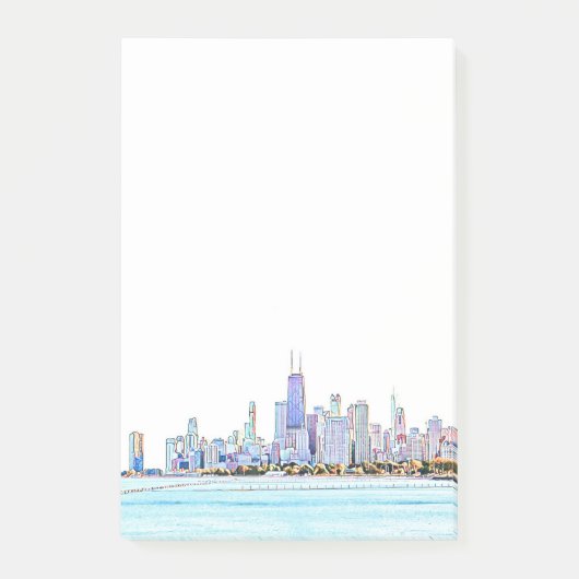 Chicago Skyline Post-it® Notes (Voorkant)