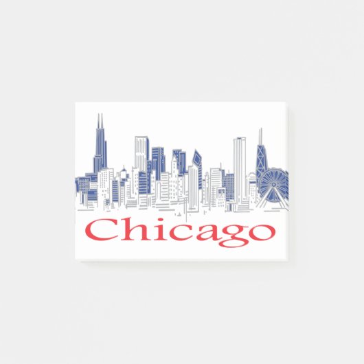 Chicago-Skyline Post-it® Notes (Voorkant)