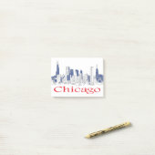 Chicago-Skyline Post-it® Notes (Op bureau)