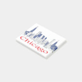 Chicago-Skyline Post-it® Notes (Schuin)
