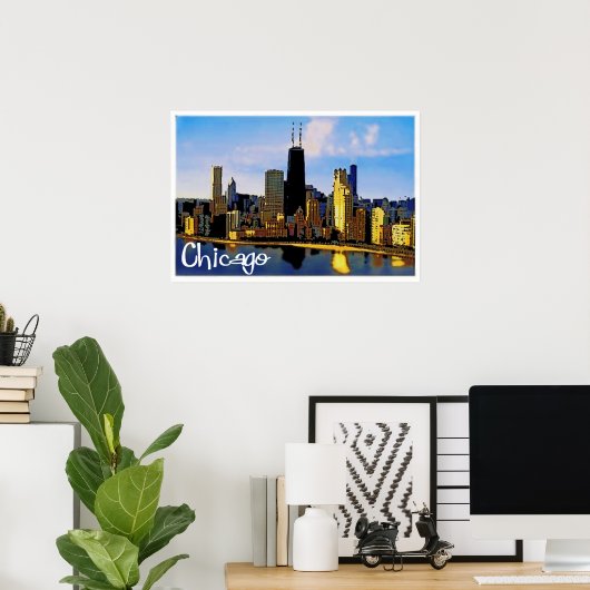 Chicago Skyline Poster (Thuiskantoor)