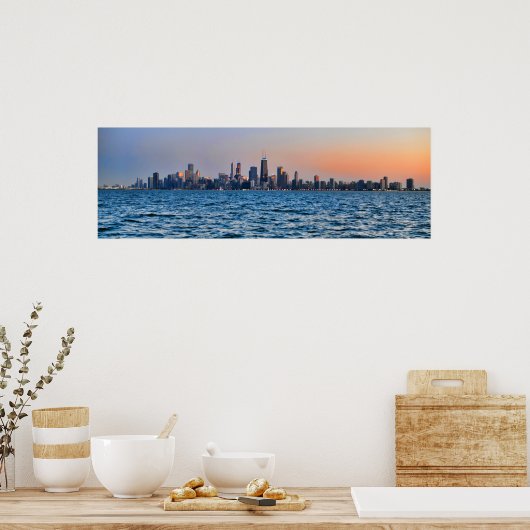 Chicago Skyline Poster (Keuken)