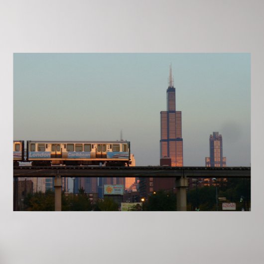 Chicago Skyline Poster (Voorkant)