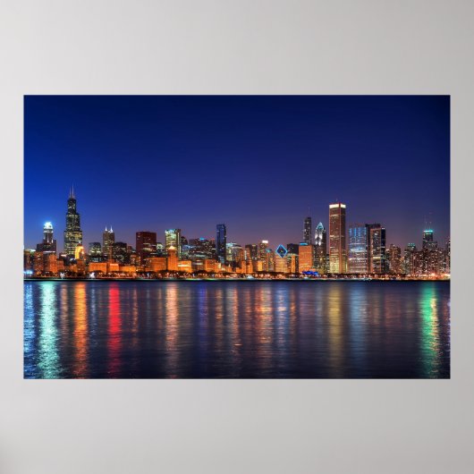 CHICAGO SKYLINE POSTER (Voorkant)