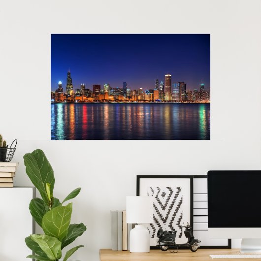 CHICAGO SKYLINE POSTER (Thuiskantoor)