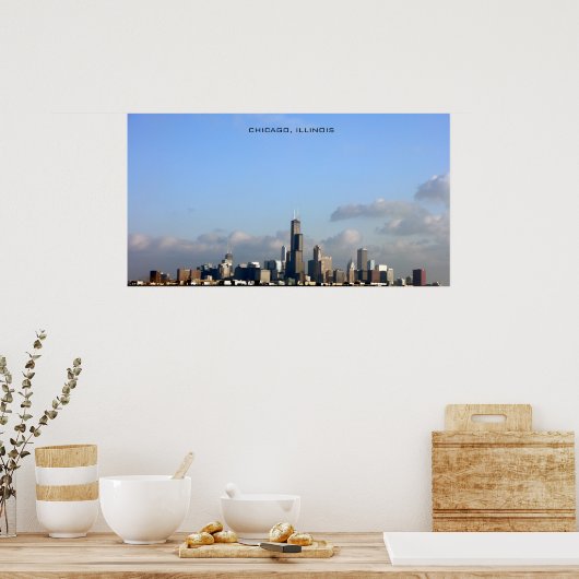 Chicago Skyline Poster (Keuken)