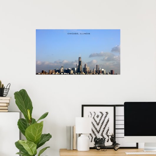 Chicago Skyline Poster (Thuiskantoor)