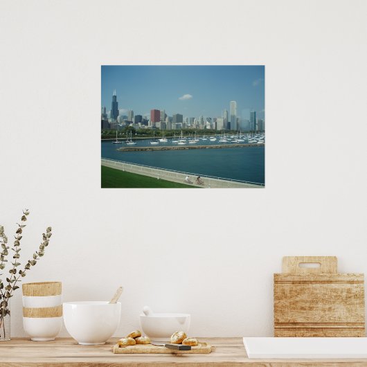 Chicago Skyline Poster (Keuken)