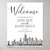 Chicago Skyline Poster (Voorkant)