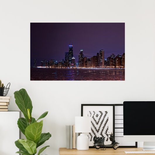 Chicago Skyline Poster (Thuiskantoor)