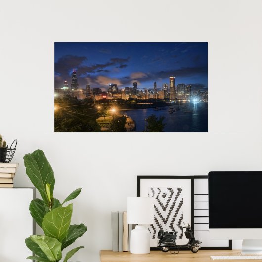 Chicago Skyline Poster (Thuiskantoor)