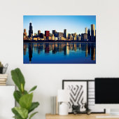 Chicago Skyline Poster (Thuiskantoor)