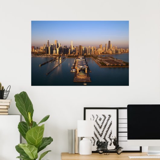Chicago Skyline Poster (Thuiskantoor)