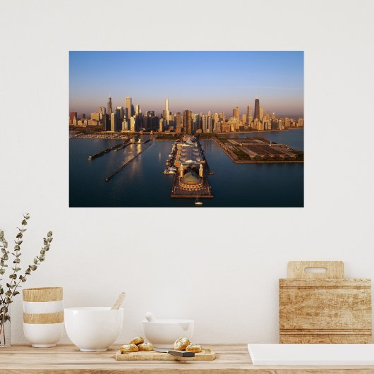 Chicago Skyline Poster (Keuken)