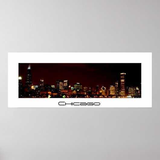 Chicago Skyline Poster (Voorkant)