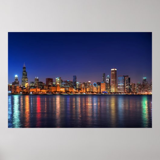 Chicago Skyline Poster (Voorkant)
