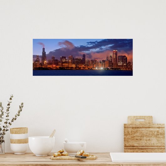 Chicago Skyline Poster (Keuken)