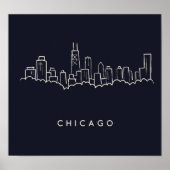 Chicago Skyline Poster (Voorkant)