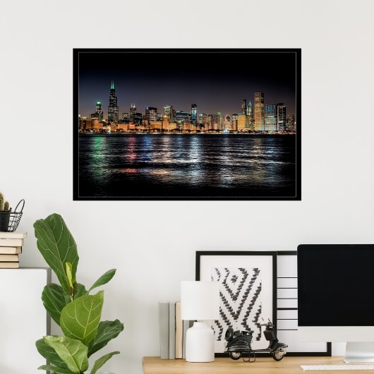 Chicago skyline poster (Thuiskantoor)