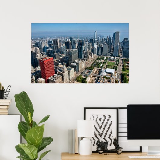 Chicago Skyline Poster (Thuiskantoor)