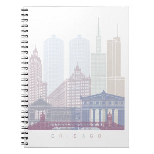 CHICAGO SKYLINE POSTER PASTEL NOTITIEBOEK