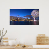 Chicago Skyline Poster w/Fireworks (Keuken)