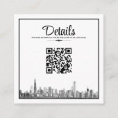 Chicago Skyline QR-code Informatiekaartje (Voorkant)