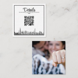 Chicago Skyline QR-code Informatiekaartje