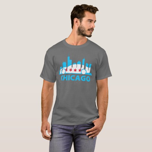 Chicago Skyline Race Shirt (Voorkant volledig)
