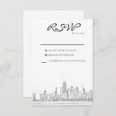 Chicago Skyline Response Kaart (Voorkant / Achterkant)