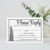 Chicago Skyline Response Kaart (Staand voorkant)