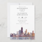 Chicago Skyline Retirement Party Photo Kaart (Voorkant)