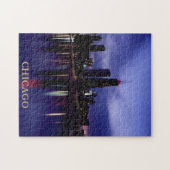 Chicago Skyline River Light Reflection in Dusk Legpuzzel (Horizontaal)