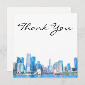 Chicago Skyline River Uitzicht - Hartelijk dank Bedankkaart (Voorkant / Achterkant)