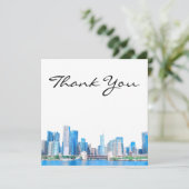 Chicago Skyline River Uitzicht - Hartelijk dank Bedankkaart (Staand voorkant)