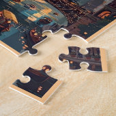Chicago Skyline Rivierfront Legpuzzel (Zijkant)
