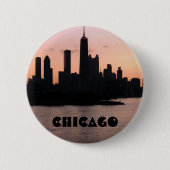 Chicago skyline ronde button 5,7 cm (Voorkant)
