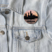Chicago skyline ronde button 5,7 cm (In situ)