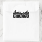 Chicago Skyline Ronde Sticker (Tas)