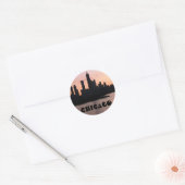 Chicago skyline ronde sticker (Envelop)