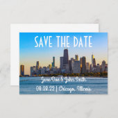Chicago Skyline Save the Date (Voorkant / Achterkant)