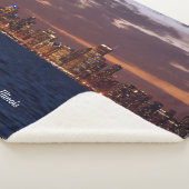Chicago Skyline sherpa blanket Sherpa Deken (3/4)