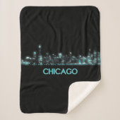 Chicago Skyline Sherpa Deken (Voorkant)