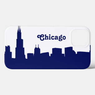 Chicago Skyline Silhouette Blue Case-Mate iPhone Case