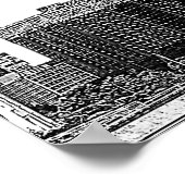 Chicago Skyline Silhouette Graduation Party Banner Poster (Hoek)